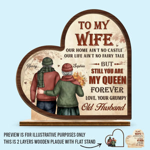 Custom 2-Layered Wooden Plaque - Personalized Anniversary Wedding Gifts For Husband And Wife, Him And Her - You Are My Calm