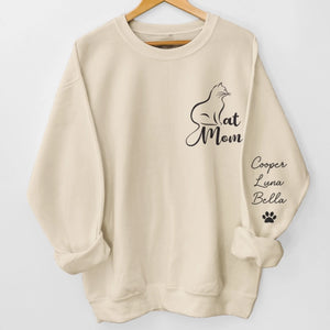 Custom Unisex Sweatshirt, Hoodie With Design On Sleeve - Personalized Christmas Birthday Gifts For Cat Lovers, Cat Mom And Dad - Every Day Is Caturday