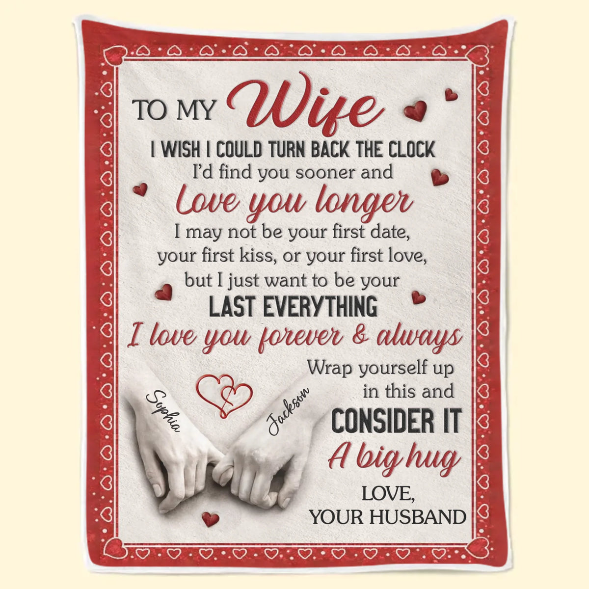 Custom Blanket - Personalized Anniversary Wedding Gifts For Husband And Wife, Him And Her - You And Me Feels Right