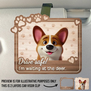 We're Watching You - Dog & Cat Personalized Custom Car Visor Clip - Gift For Pet Owners, Pet Lovers