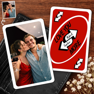 Custom Photo Wallet Card - Personalized Anniversary Wedding Gifts For Husband And Wife, Him And Her - With You Feels Like Home