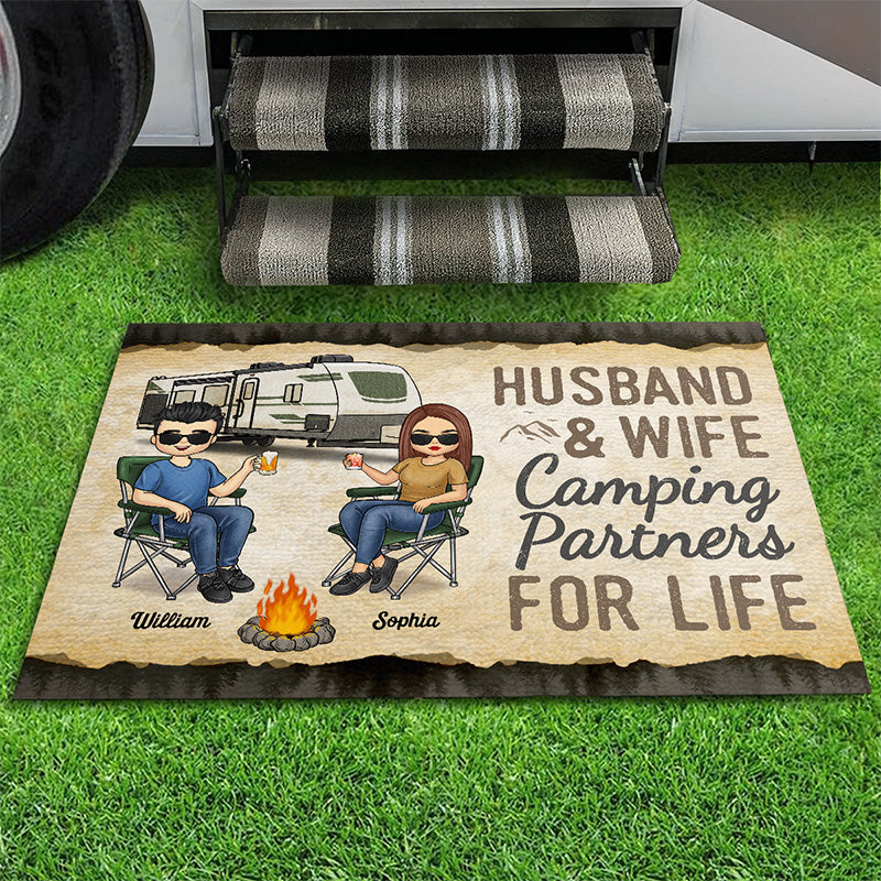 One Campsite At A Time - Camping Personalized Custom Home Decor Decorative Mat - House Warming Gift For Husband Wife, Camping Lovers