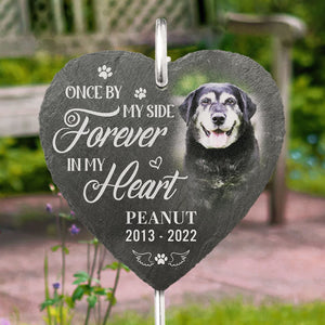 You're Always In My Heart - Personalized Memorial Garden Slate & Hook - Cemetery Decorations For Grave, Dog Memorial Gifts, Loss Of Dog Sympathy Gift, Dog Memorial Stone